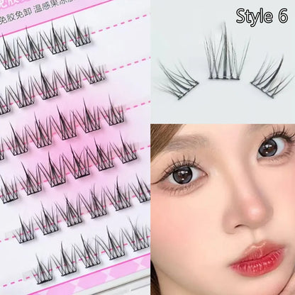 Press-On Self-Adhesive Cluster Lashes — Glue-Free, Reusable