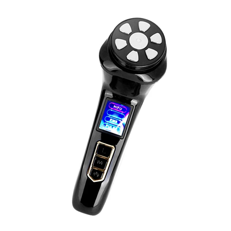 New Mini Hifu 4 In1 Ultrasonic Machine Ems Micro  Current Face Lift Rejuvenating Wrinkle Resistant Massager.