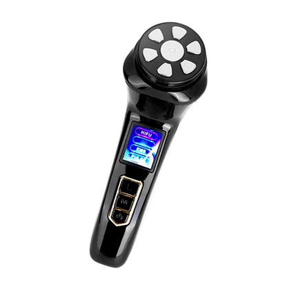 New Mini Hifu 4 In1 Ultrasonic Machine Ems Micro  Current Face Lift Rejuvenating Wrinkle Resistant Massager.