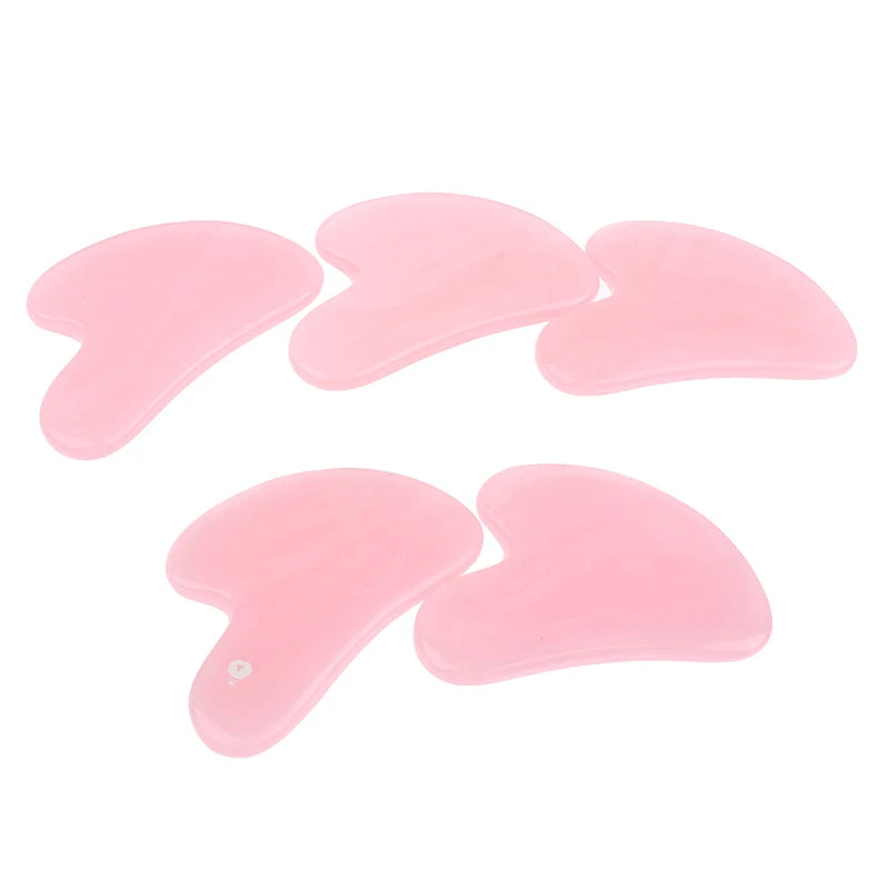 1pc Guasha Scraping Massage Scraper Face Massager Acupuncture Gua Sha Board Resin 7.8x5.4cm.