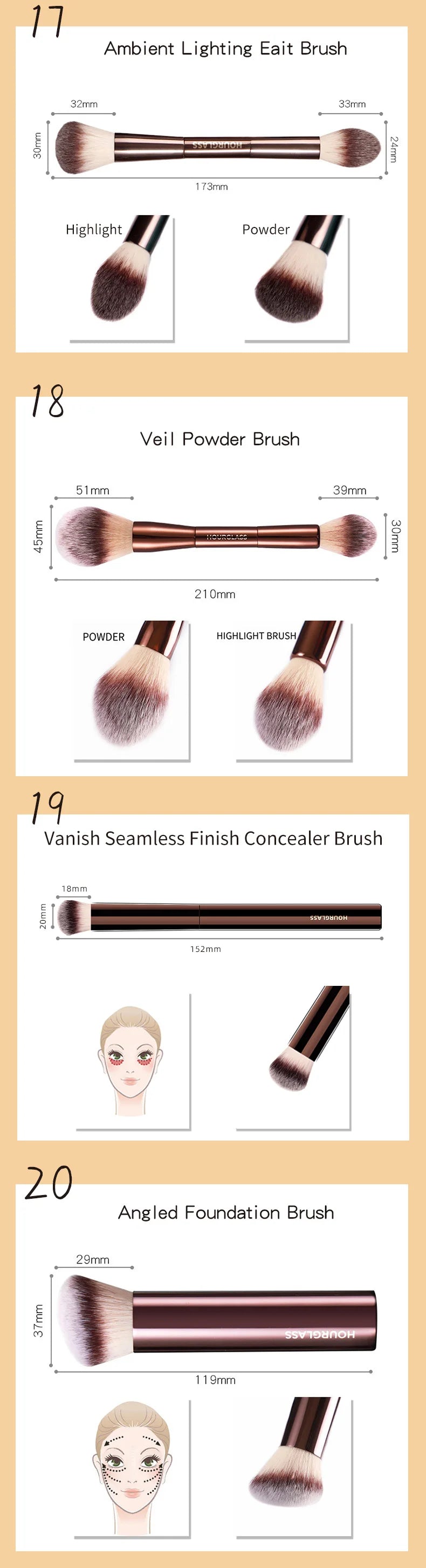 Premium Makeup Brush Set (23 Styles)