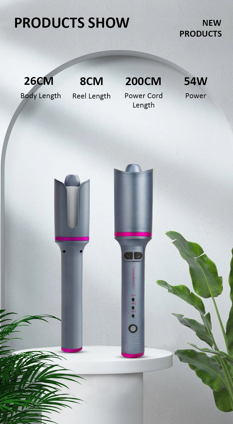 Auto Rotating Ceramic Hair Curler Automatic Curling Iron Styling Tool Hair Iron Curling Wand Air Spin and Curl Curler Hair Waver.