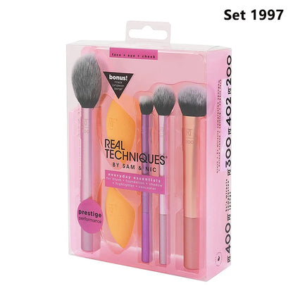 Real Techniques Set Makeup Sponge Set Face Beauty Cosmetic Powder Puff For Foundation Cream Concealer Make Up Blender 91553 RT.
