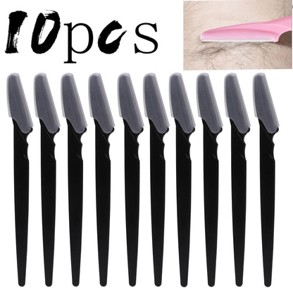 5/10/30/40pcs Brow Razor and Face Razor for Women and Men, Eyebrow Hair Trimmer and Shaver with Protective Cover,Safe.