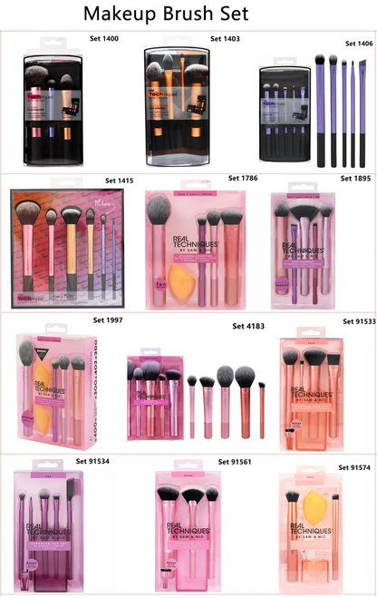 Real Techniques Set Makeup Sponge Set Face Beauty Cosmetic Powder Puff For Foundation Cream Concealer Make Up Blender 91553 RT.