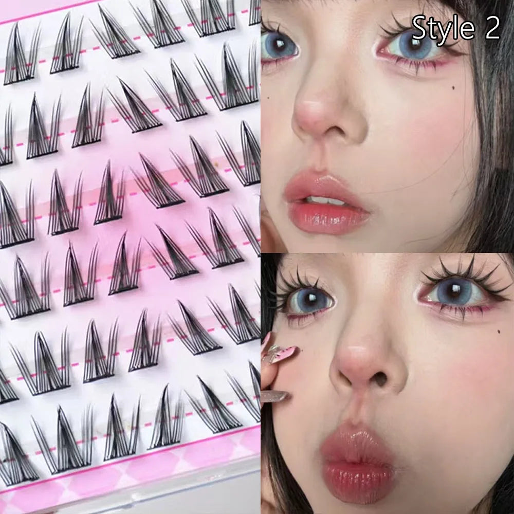 Press-On Self-Adhesive Cluster Lashes — Glue-Free, Reusable