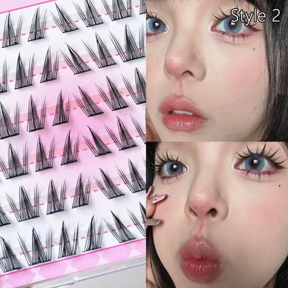 Press-On Self-Adhesive Cluster Lashes — Glue-Free, Reusable