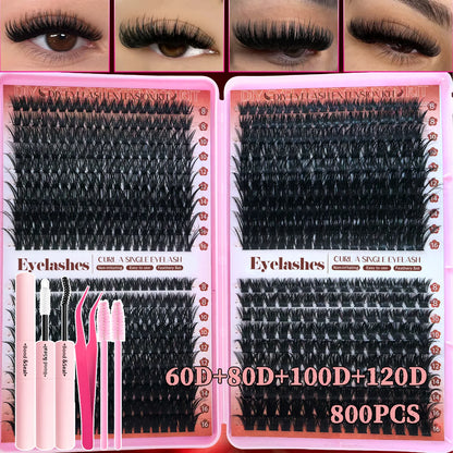 Cluster Lashes Kit 320/600/790pcs — Mix-and-Match DIY Lashes