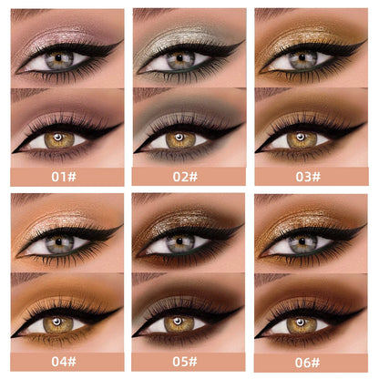 QIBEST Double-Ended Glitter & Matte Eyeshadow Stick (Waterproof)