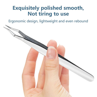 Lash Extension Tweezers — Stainless Steel Curved & Straight