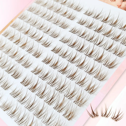 Brown Trilogy Eyelash Caramel DIY Fans Lashes Colored Cluster Eyelashes