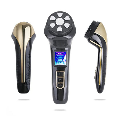New Mini Hifu 4 In1 Ultrasonic Machine Ems Micro  Current Face Lift Rejuvenating Wrinkle Resistant Massager.