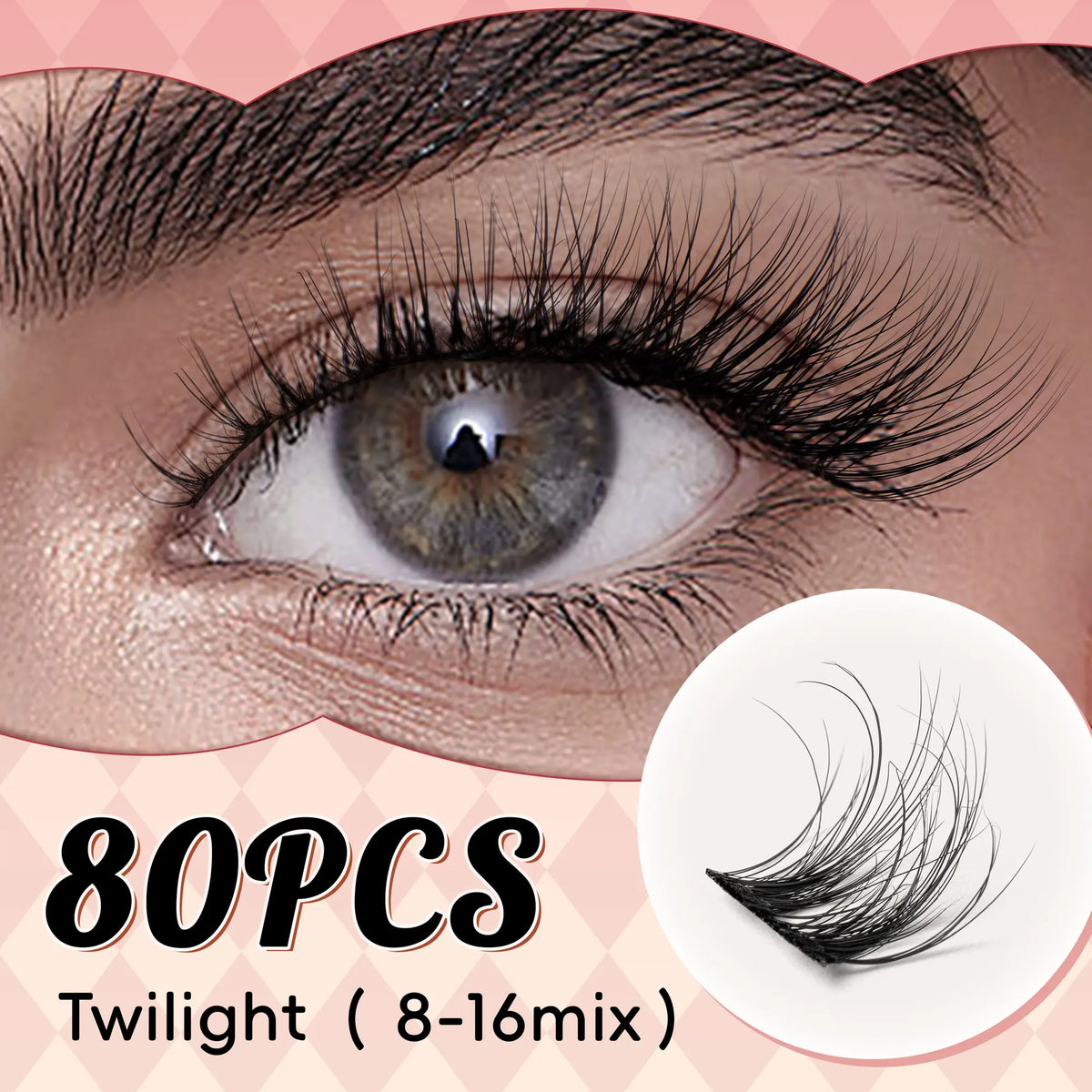 Lash Clusters 0.05mm PBT Fiber Eyelash Clusters 0.1mm Superfine Invisiband D Curl Diy Lash Extension 8-16mm Individual Lashes.