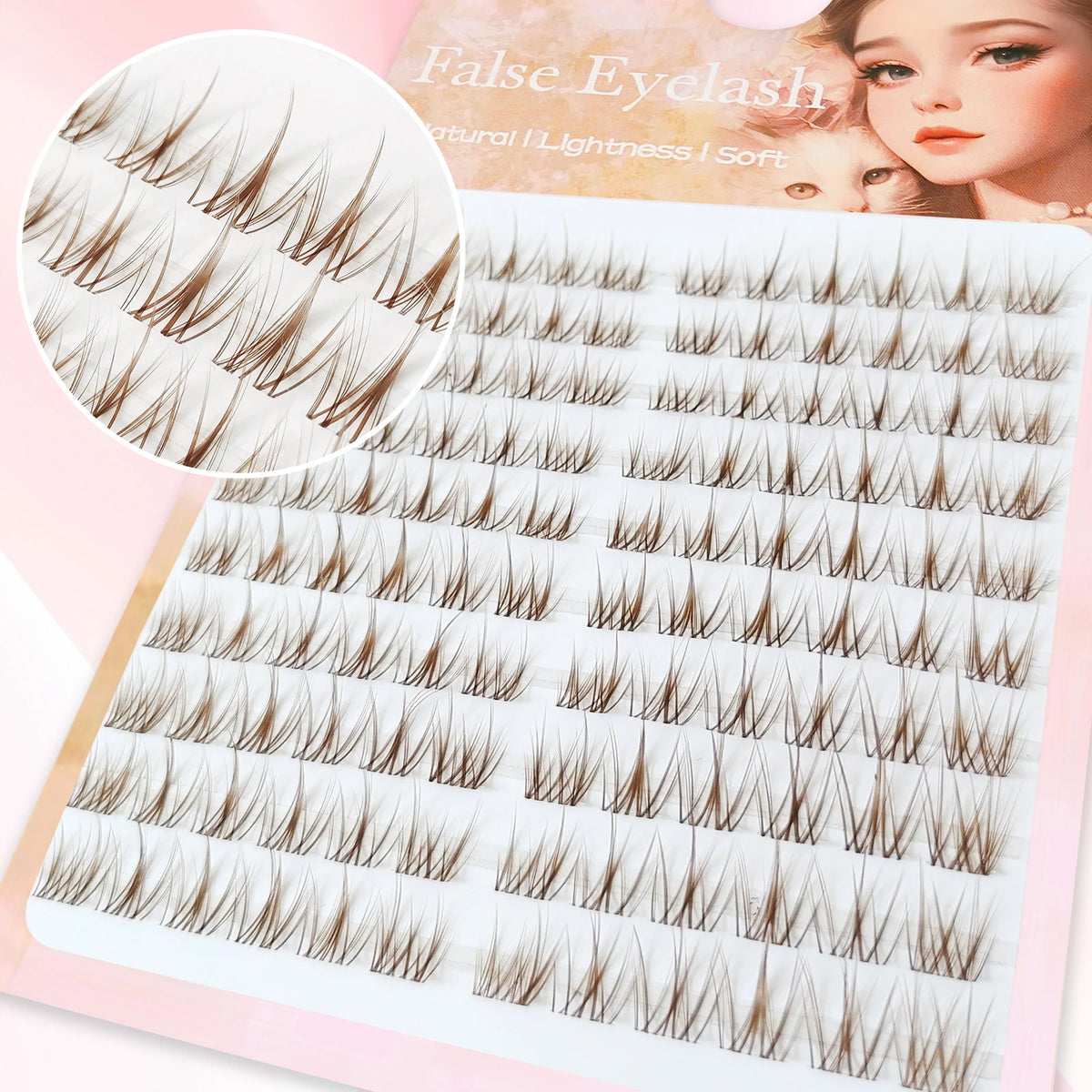Brown Trilogy Eyelash Caramel DIY Fans Lashes Colored Cluster Eyelashes