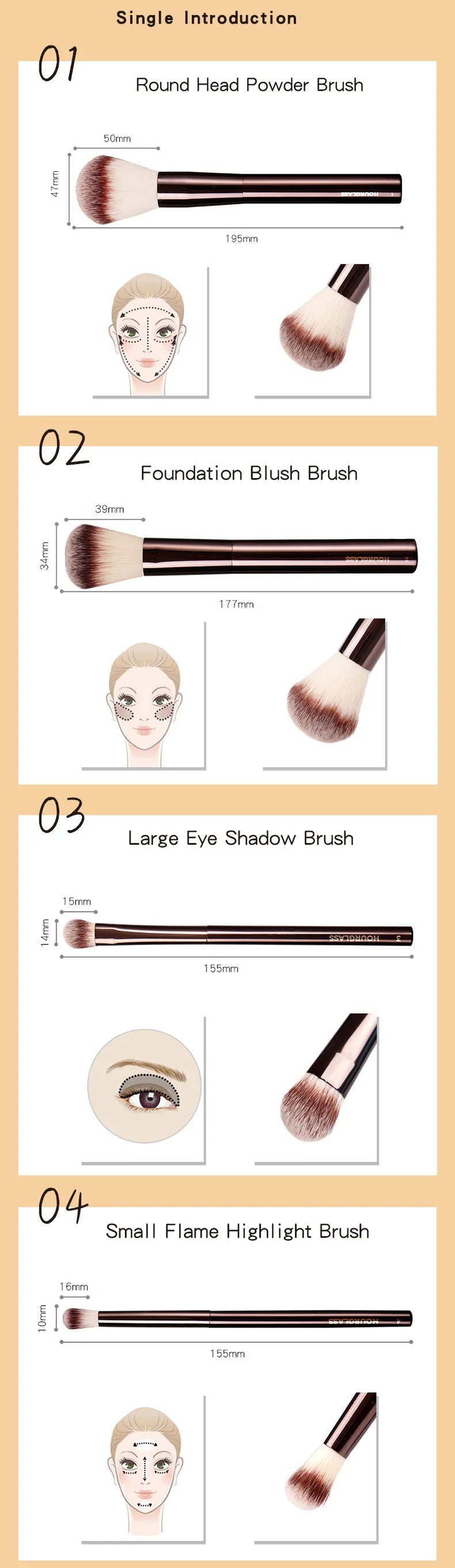 Premium Makeup Brush Set (23 Styles)