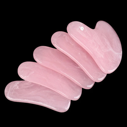 1pc Guasha Scraping Massage Scraper Face Massager Acupuncture Gua Sha Board Resin 7.8x5.4cm.
