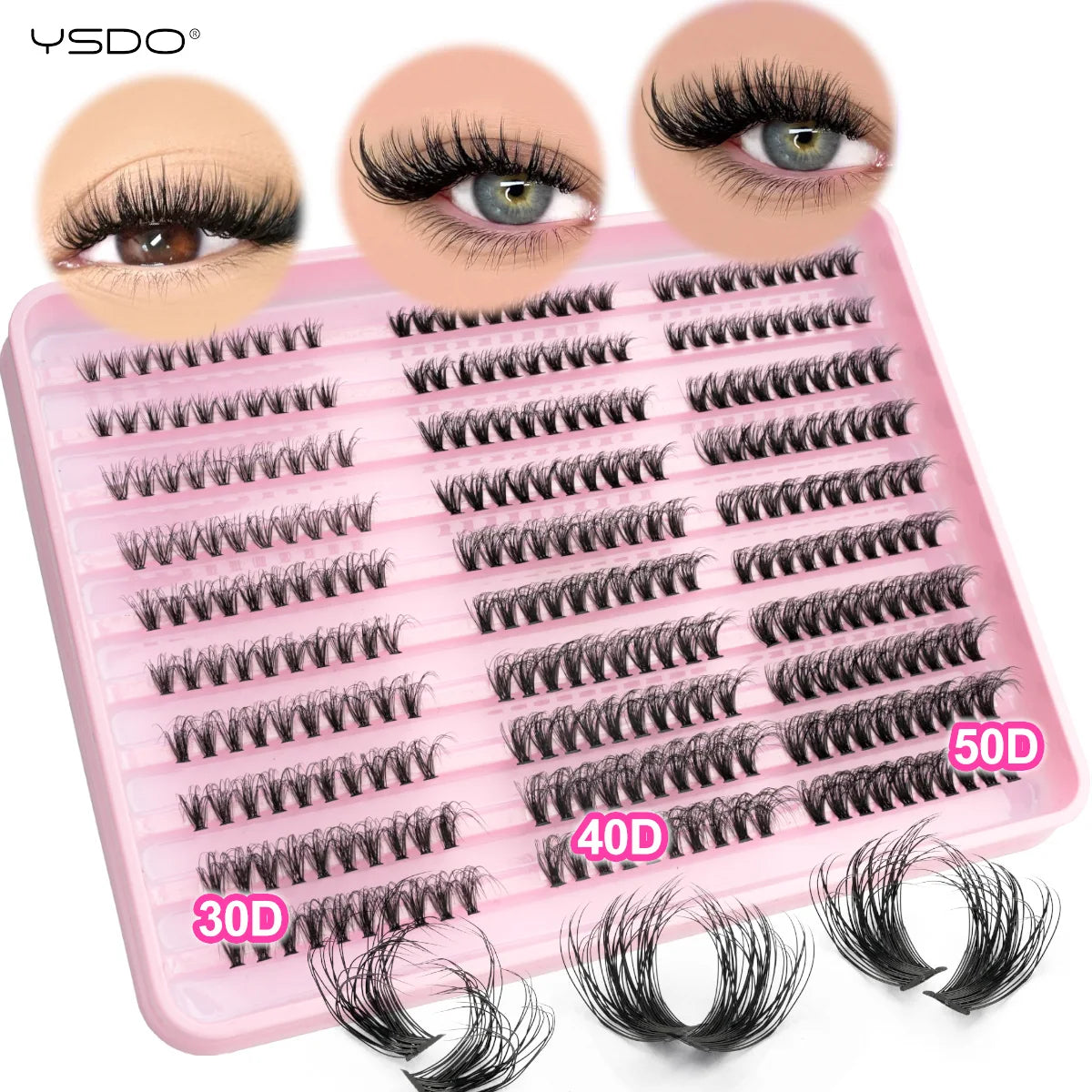 YSDO 10/14 Rows Natural Eyelash Extension Premade Volume Fans Individual Lashes Mink False Eyelashes Cluster Lashes Makeup Cilia.
