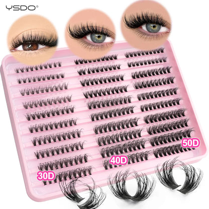 YSDO 10/14 Rows Natural Eyelash Extension Premade Volume Fans Individual Lashes Mink False Eyelashes Cluster Lashes Makeup Cilia.