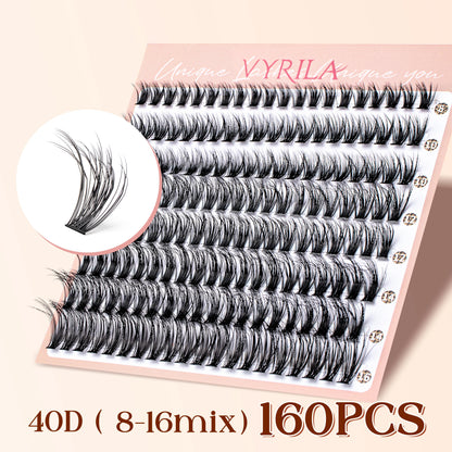 Lash Clusters 0.05mm PBT Fiber Eyelash Clusters 0.1mm Superfine Invisiband D Curl Diy Lash Extension 8-16mm Individual Lashes