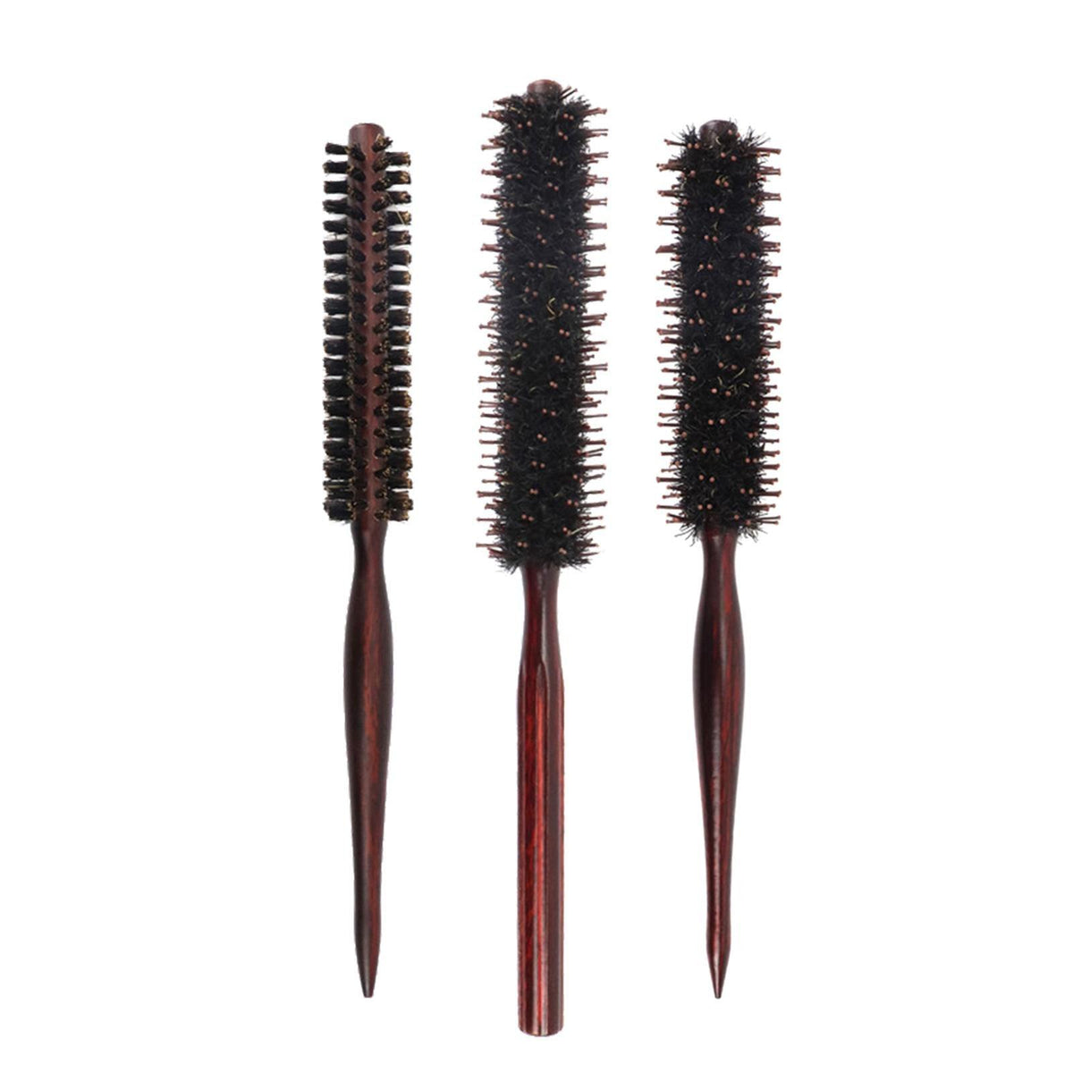 Hair Brush Hair Comb Small Roller Round Brush Wooden Handle Rolling Brush for Hairdressing Volumizing Detangling Men Women Hotel.