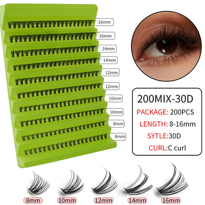 YSDO 10/14 Rows Natural Eyelash Extension Premade Volume Fans Individual Lashes Mink False Eyelashes Cluster Lashes Makeup Cilia