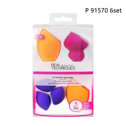 Real Techniques Set Makeup Sponge Set Face Beauty Cosmetic Powder Puff For Foundation Cream Concealer Make Up Blender 91553 RT.