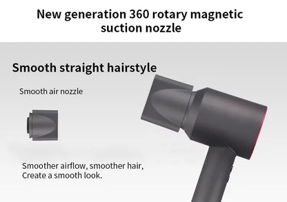 Household 220V Leafless Hair Dryer High-speed Negative Ion Hair Care High Power 110,000RPM Quick-drying Electric Hair Dryer.