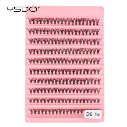 YSDO 10/14 Rows Natural Eyelash Extension Premade Volume Fans Individual Lashes Mink False Eyelashes Cluster Lashes Makeup Cilia
