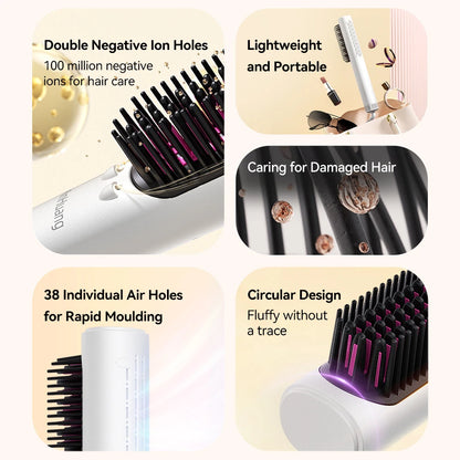 Electric Hot Comb Multifunctional Straight Hair Straightener Comb Negative Ion Anti-Scalding Styling Tool Straightening Brush.