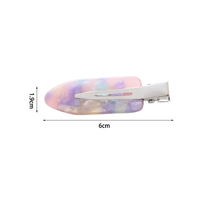 4/2Pcs Girls Leopard Seamless Hair Clip Set Women Acetate Sheet No Bend Bangs Clip Duckbill Hairpins Makeup Hair Styling Tool.