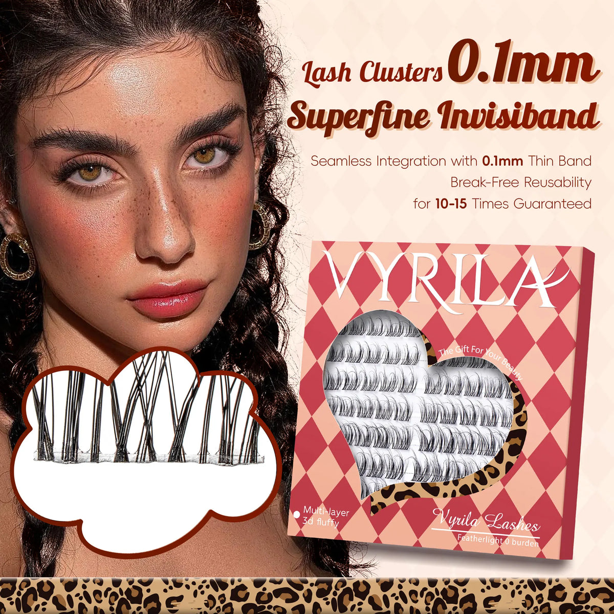 Lash Clusters 0.05mm PBT Fiber Eyelash Clusters 0.1mm Superfine Invisiband D Curl Diy Lash Extension 8-16mm Individual Lashes.