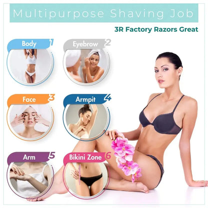5/10/30/40pcs Brow Razor and Face Razor for Women and Men, Eyebrow Hair Trimmer and Shaver with Protective Cover,Safe.