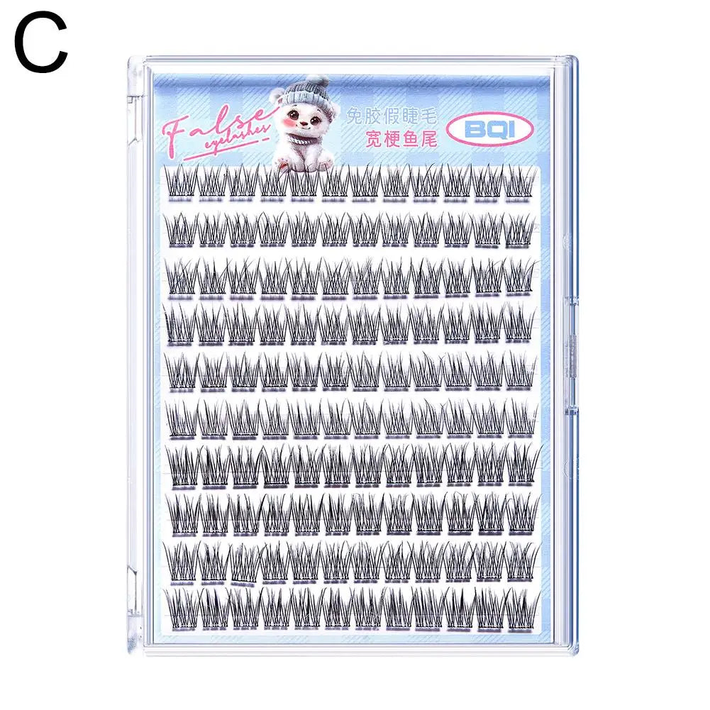 Cluster Lashes 3D Natural Bunch 100pc/120pcs D Curl Segmented Beam Individual Mink Tufted Eyelash Fine Lash Tip