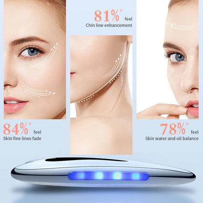 Electric Guasha Scraper Board Microcurrent Face Massager Wrinkle Face Lift Device Gua Sha Plate Facial Lifting Firming Skin Care.