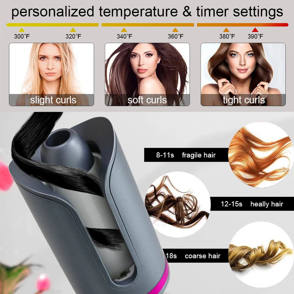 Auto Rotating Ceramic Hair Curler Automatic Curling Iron Styling Tool Hair Iron Curling Wand Air Spin and Curl Curler Hair Waver.