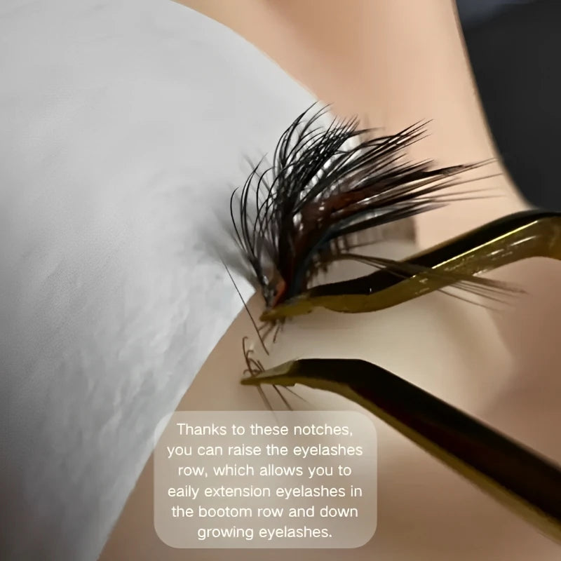 Lash Extension Tweezers — Anti-Slip Curved Stainless Steel