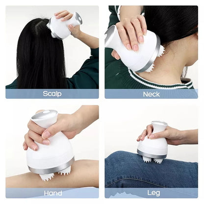 Head Scalp Massage Electric Cat Massager Body Massage Health Care Relax Shoulder Neck Deep Tissue Kneading Vibrating Custom Logo.