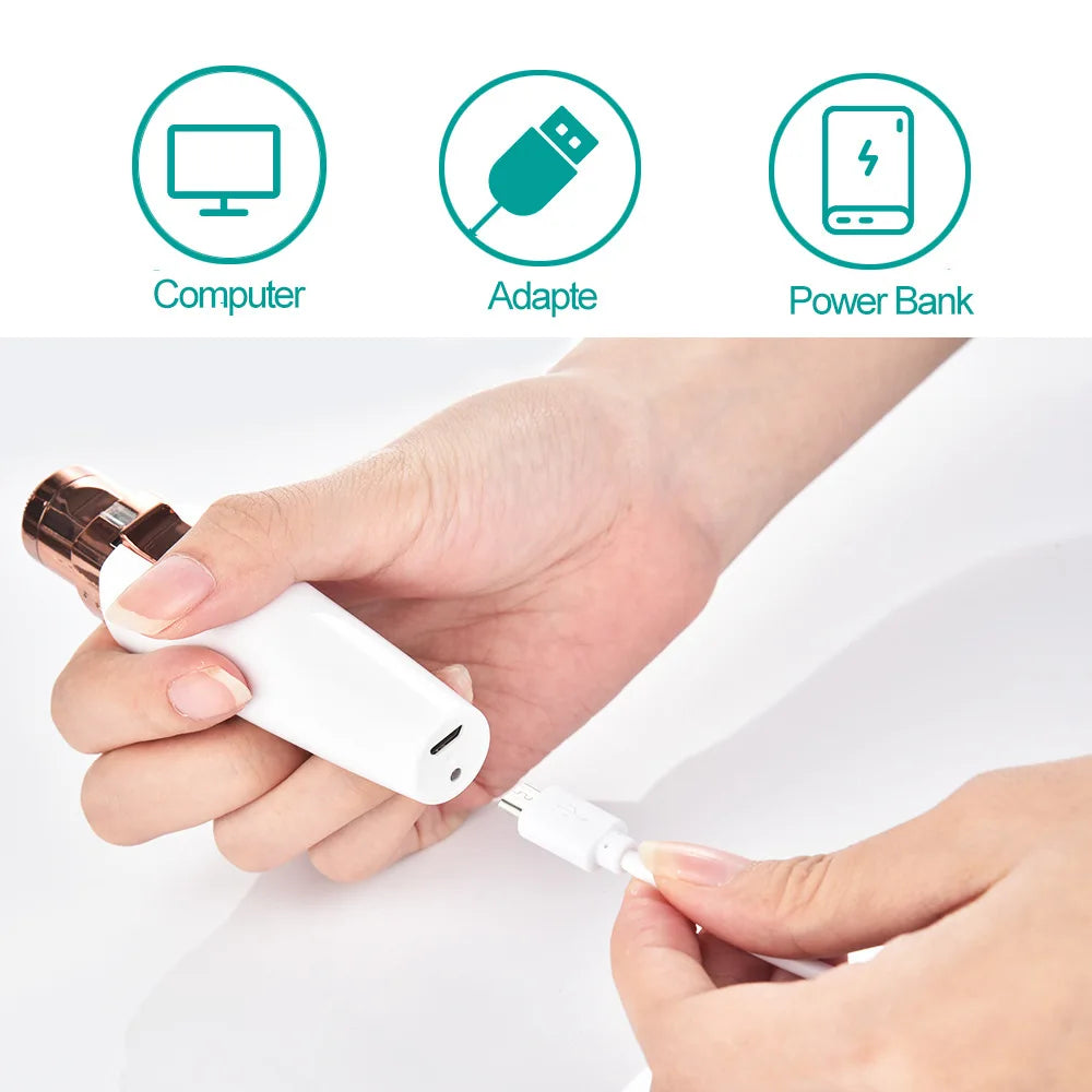 2 in 1 Electric Eyebrow Trimmer Painless Eye Brow Epilator For Women Makeup Mini Razors Portable Facial Hair Removal Shaver