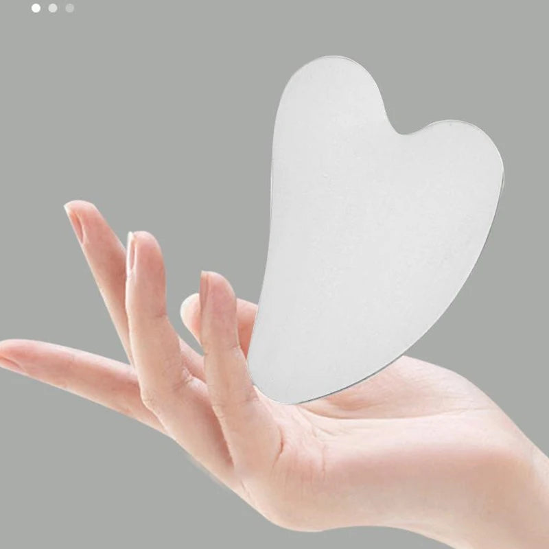1Pcs Gua Sha Board Guasha Massage for Face Stainless Steel Body Massager Facial Scraping Plate SPA Guasha Scraper for Neck Back.