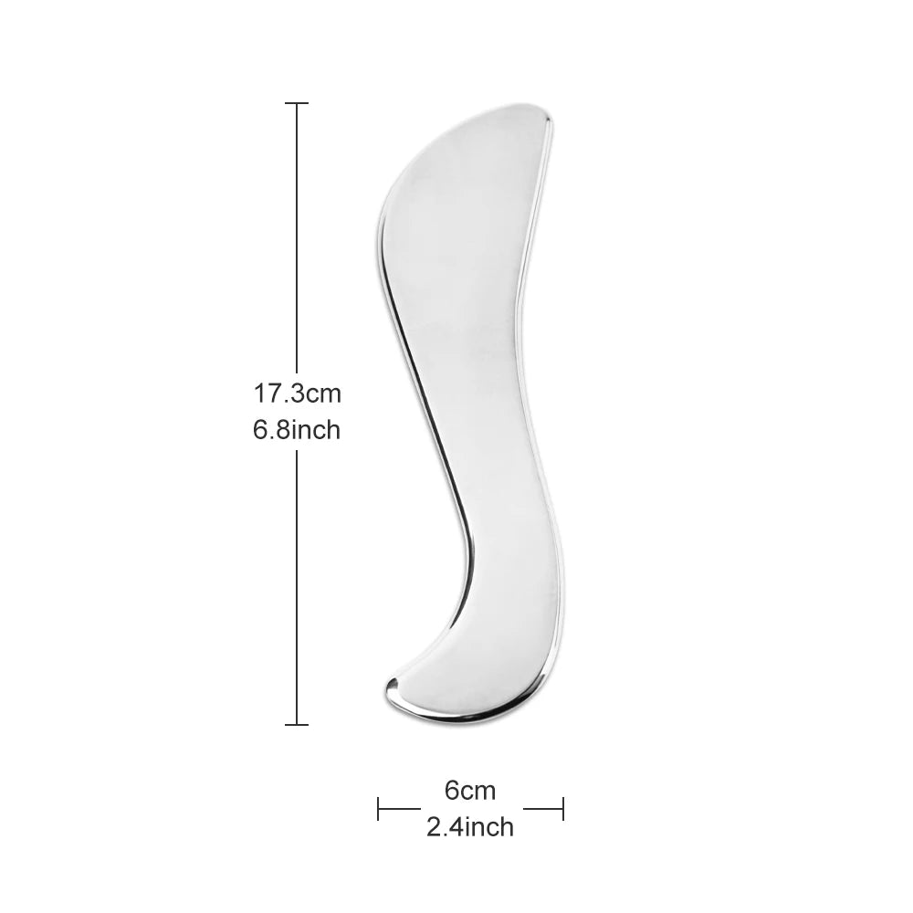Gua Sha Board Guasha Massage for Face Stainless Steel Body Massager Facial Scraping Plate SPA  Guasha Scraper for Neck Back.