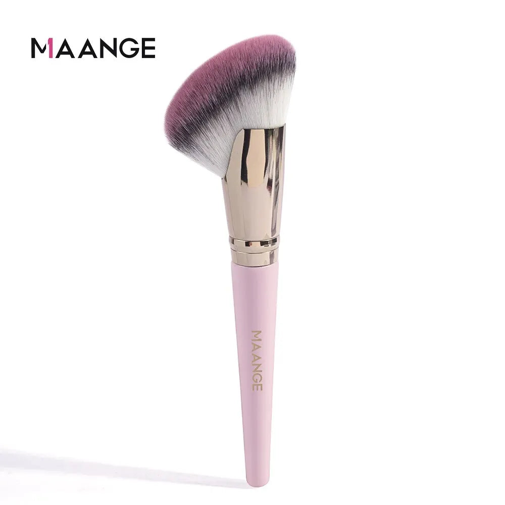 MAANGE Dense Blush Bronzer Brush Angled Makeup Brush Premium Brush Perfect For Face Contouring Highlighting For Creams Powders.