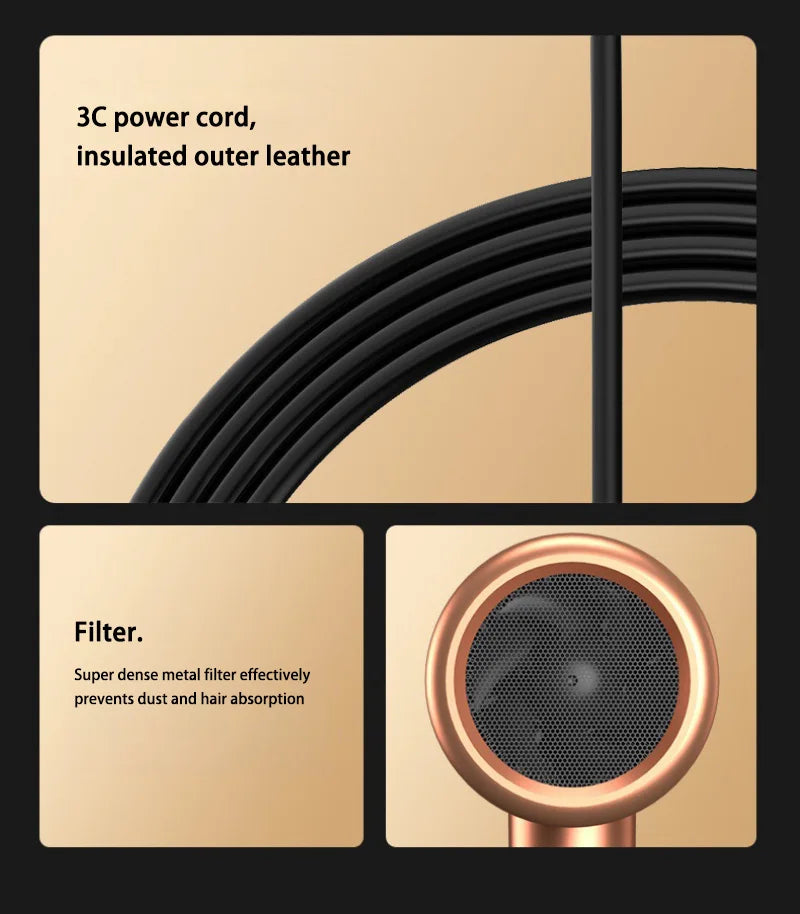 Xiaomi Hair Dryer Negative Lonic Blow No Harm To Hair High-speed Electric Turbine Airflow Constant Temperature Hair Care.