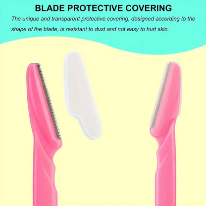 5/10/30/40pcs Brow Razor and Face Razor for Women and Men, Eyebrow Hair Trimmer and Shaver with Protective Cover,Safe.