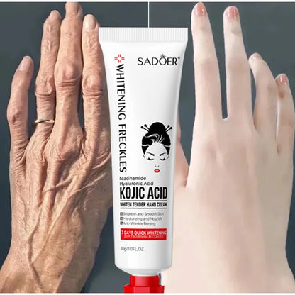 Kojic Acid Whiten Hand Cream,Moisturizing Nourishing Niacinamide Hyaluronic Acid Tender Hand Lotion,Foot Skin Care Products.