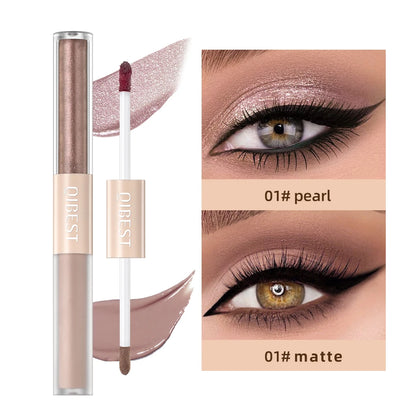 QIBEST Double-Ended Glitter & Matte Eyeshadow Stick (Waterproof)