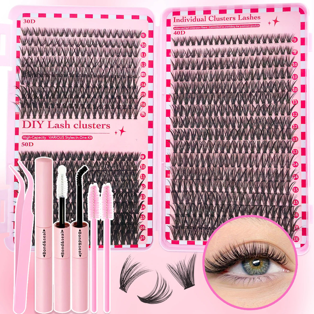 Cluster Lashes Kit 320/600/790pcs — Mix-and-Match DIY Lashes