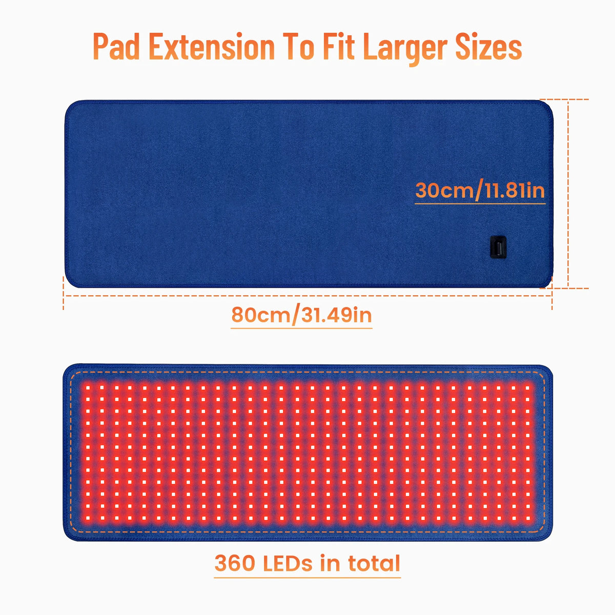 Red Light Therapy Pad Skin Care Infrared Light Therapyn Tapete Yoga Mat LED Infrared Muscle Massage Cushion Back Massager.