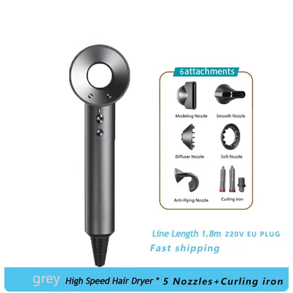 Household 220V Leafless Hair Dryer High-speed Negative Ion Hair Care High Power 110,000RPM Quick-drying Electric Hair Dryer