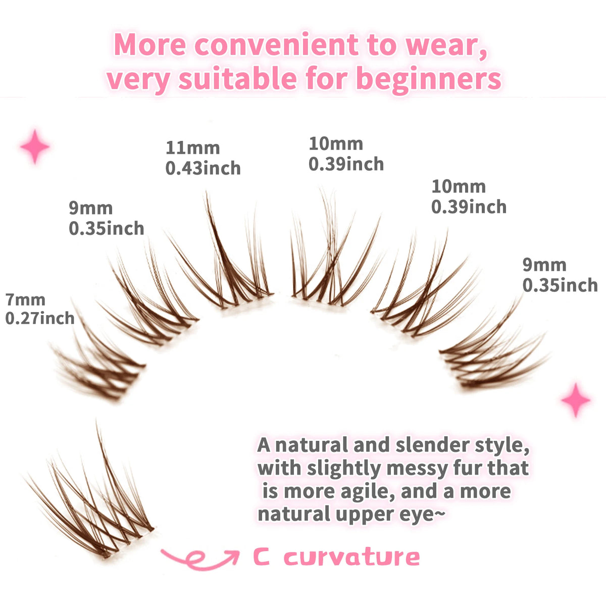 Brown Trilogy Eyelash Caramel DIY Fans Lashes Colored Cluster Eyelashes