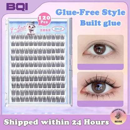 Cluster Lashes 3D Natural Bunch 100pc/120pcs D Curl Segmented Beam Individual Mink Tufted Eyelash Fine Lash Tip